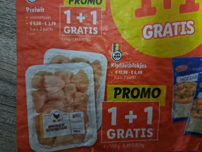Lidl enkel maandag 27/11 en dinsdag 28/11 kip...