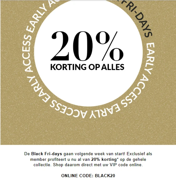 20% korting op de collectie bij manfield.be,...