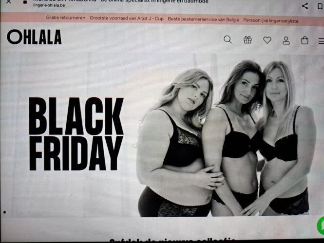 lingerie-ohlala.be black friday deals 50% kor...
