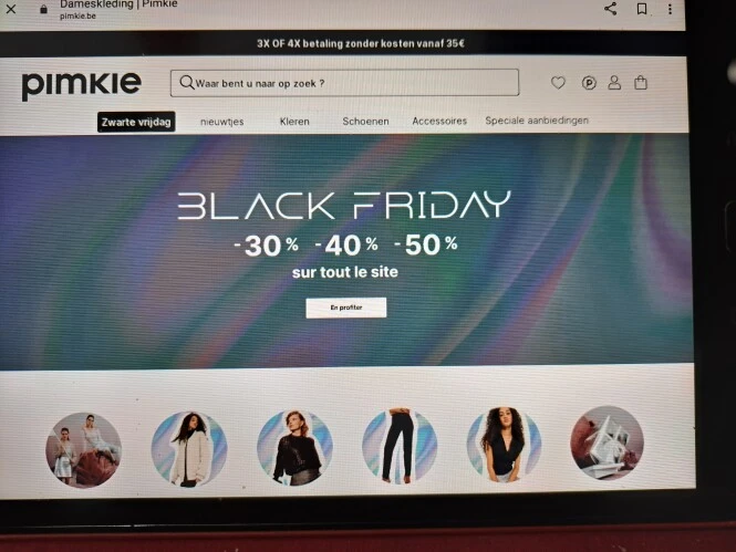 pimkie.be black friday tot -50%