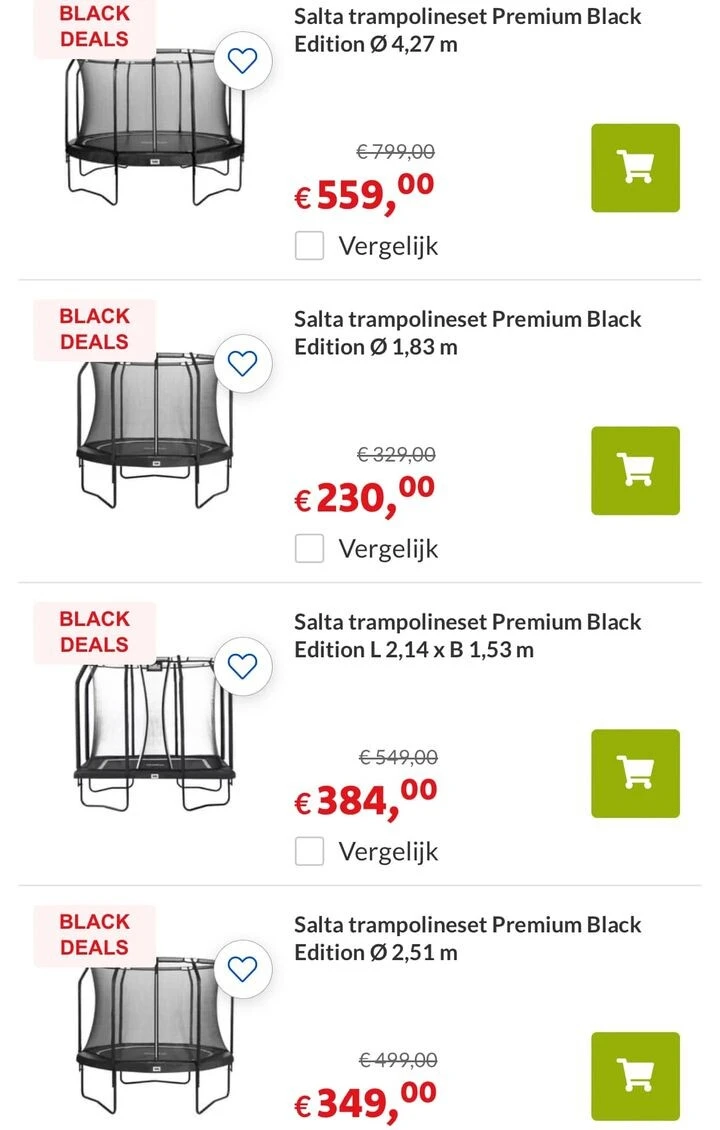 Bij dreamland, black friday actie ook op Salt...
