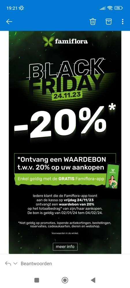 BLACK FRIDAY 2023 bij familflora: Toon op vr...