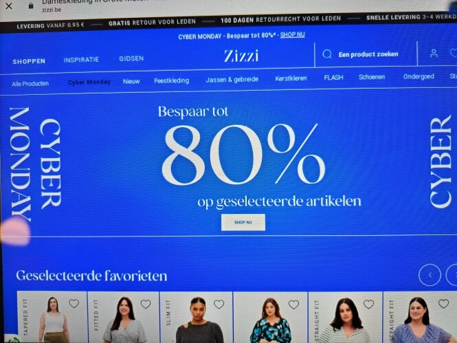 zizzi.be cyber monday bespaar tot 80% op een...