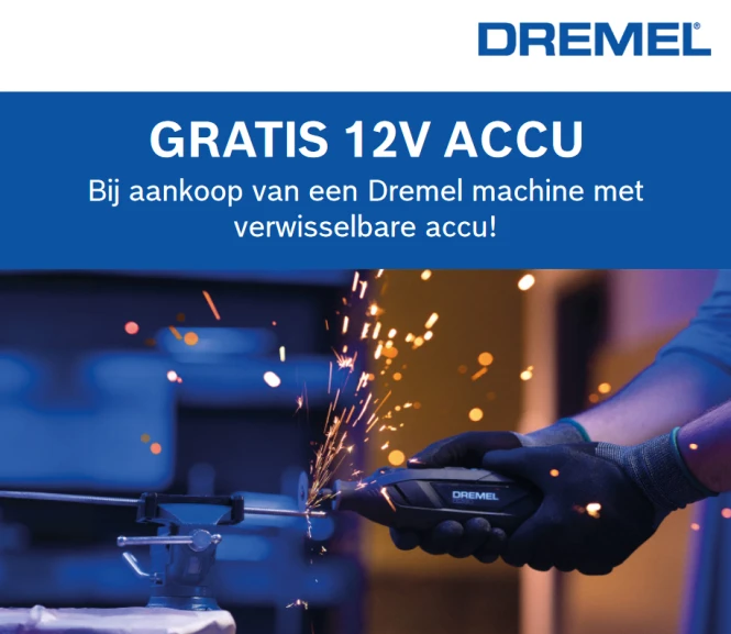 Dremel Ontvang een gratis 12V accu bij aankoo...