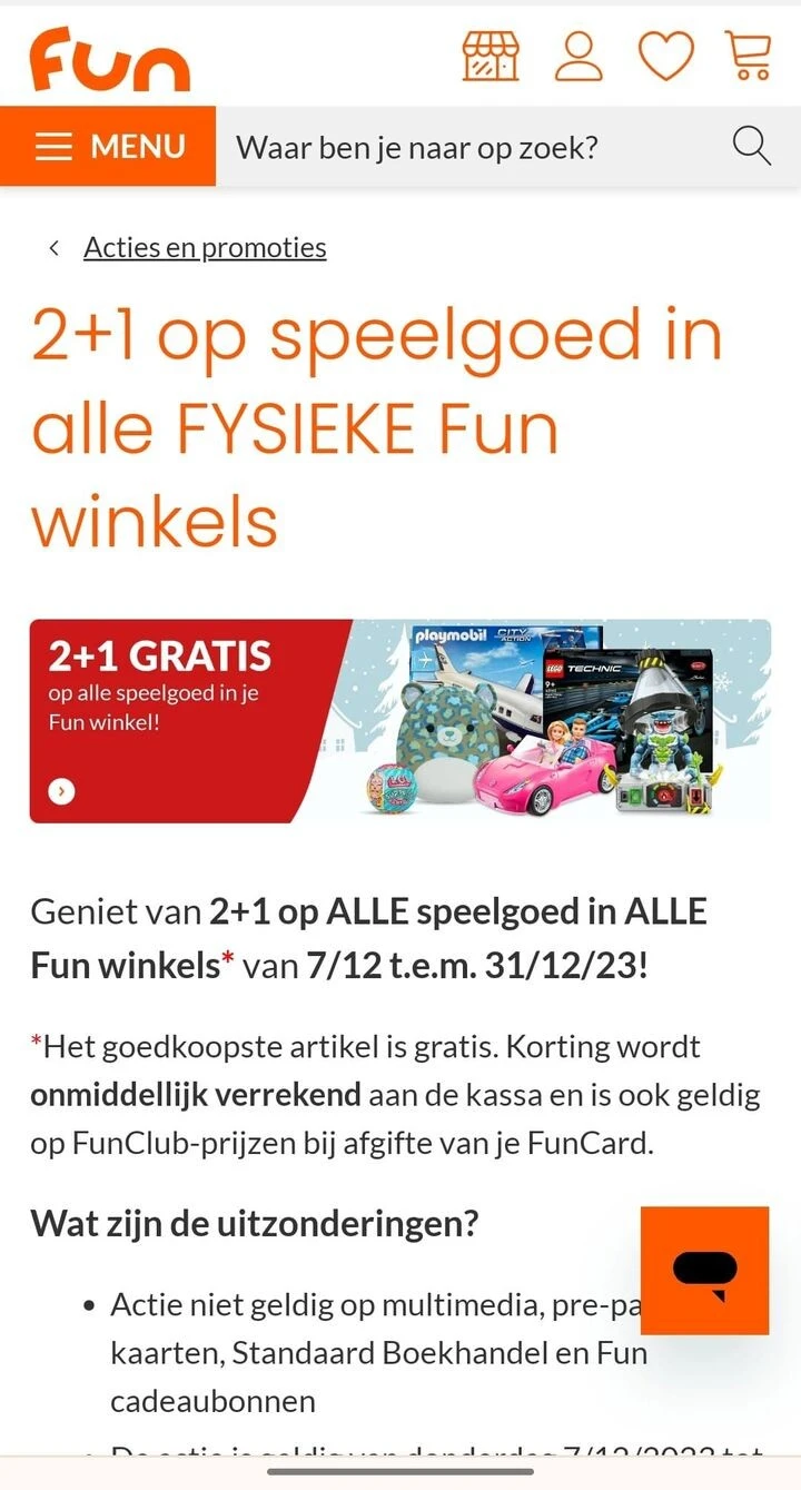 Vergeet jullie Black Friday bon van Fun niet...