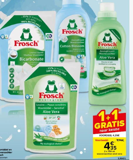 carrefour frosch 1 +1 als ook shopmium -4 kor...
