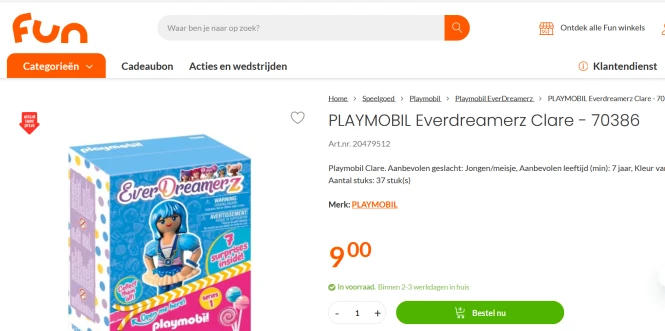 Playmobil Clare met donuthanger (70386) voor...