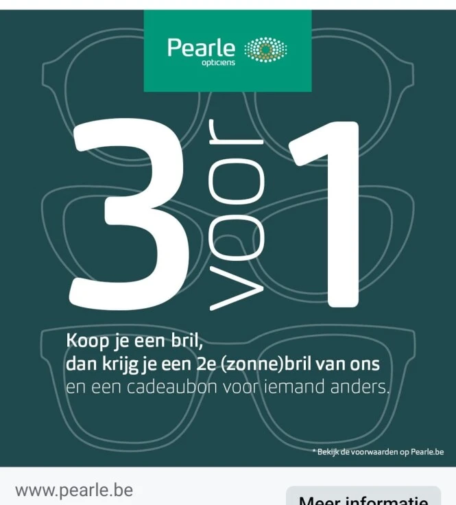 Bij Pearle, 3 brillen voor de prijs van1! Ko...