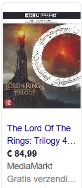 Lord Of The Rings Trilogy (4K Ultra HD Blu-ra...