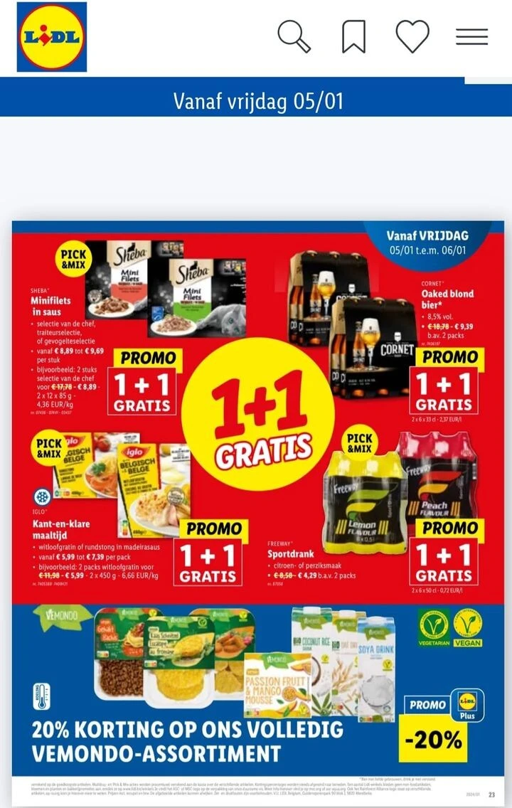 Vanaf morgen bij Lidl 2 + 3 gratis op Dash p...