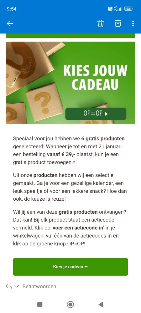 Kies je cadeau bij je bestelling bij zooplus....