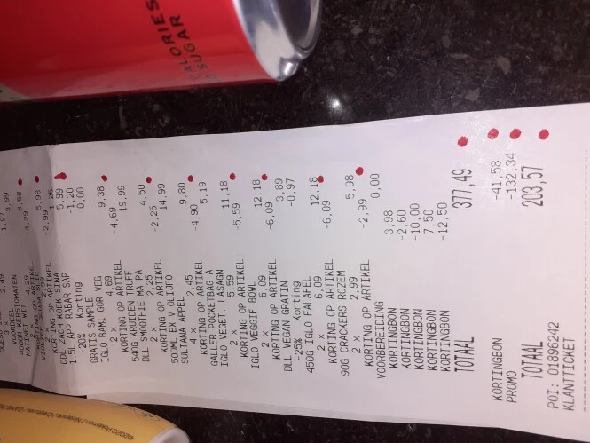 Véél producten 1+1 aangekocht bij Delhaize....