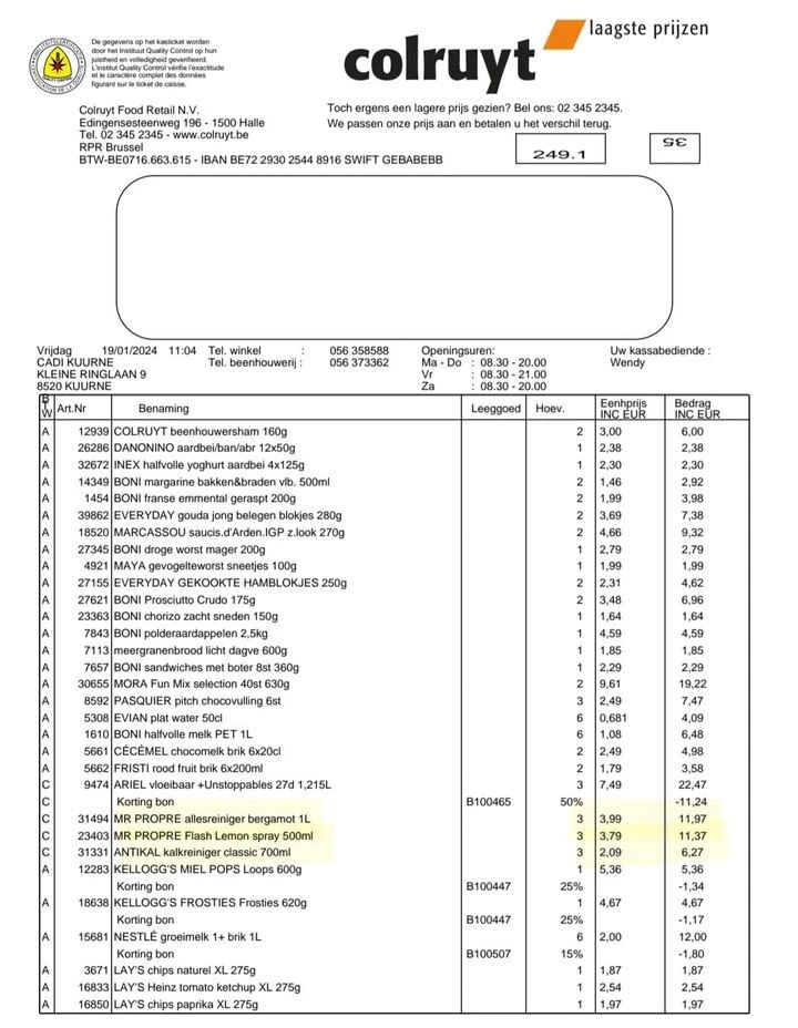 Eerste keer bonnen zininmeer gebruikt en met...