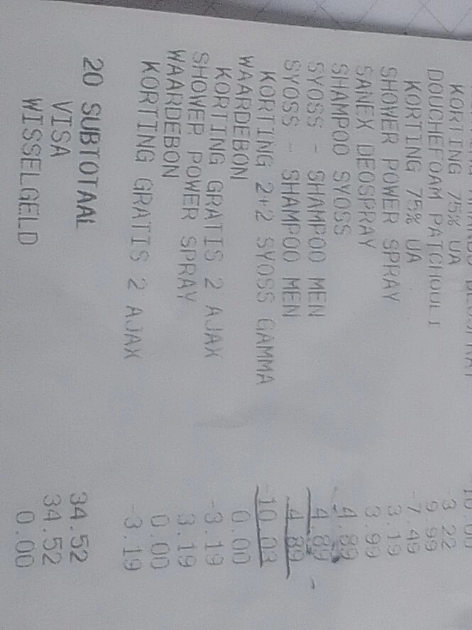 In Kruidvat syoss 2 en 2 gratis np 17.56 nu 7...