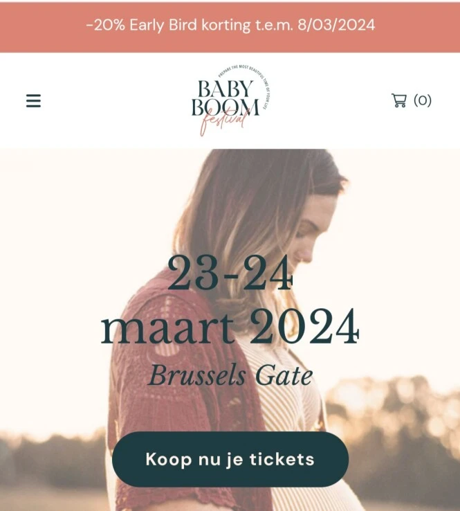 Babyboom early bird tickets min 20%