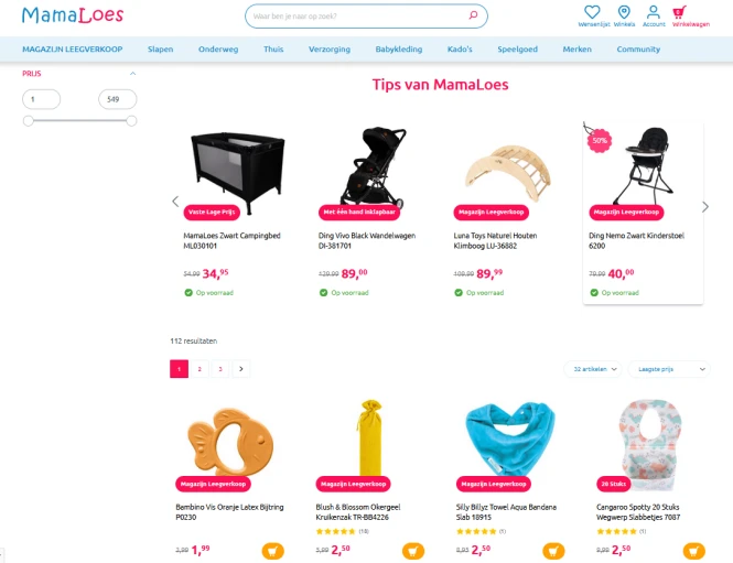 Magazijn Leegverkoop bij MamaLoes