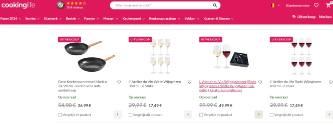 Uitverkoop bij Cookinglife