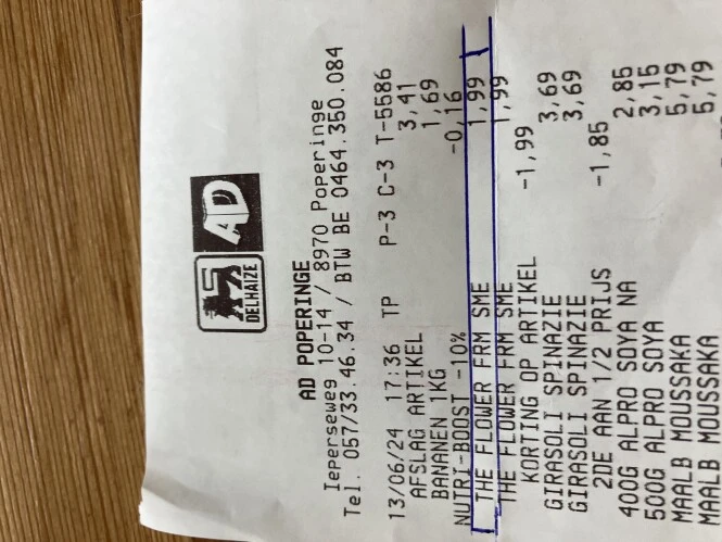 The flower farm 1+1 Delhaize