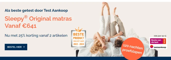 Top deals Matrassen bij Sleepy
