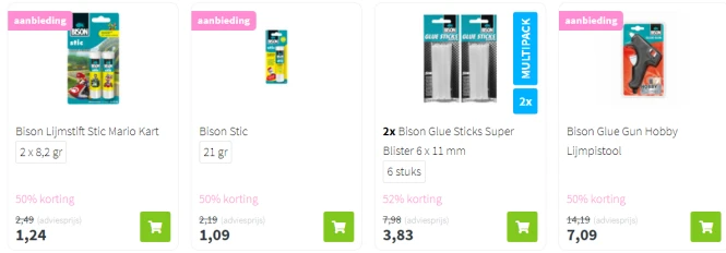-50% op Bison lijmproducten bij Plein