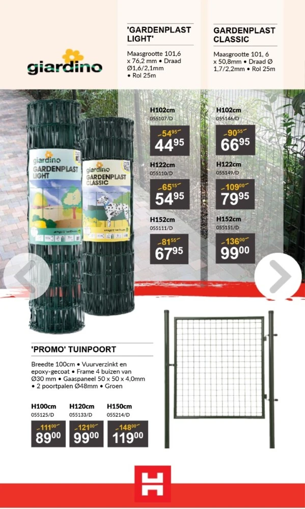 Giardino tuindraad en tuinpoort