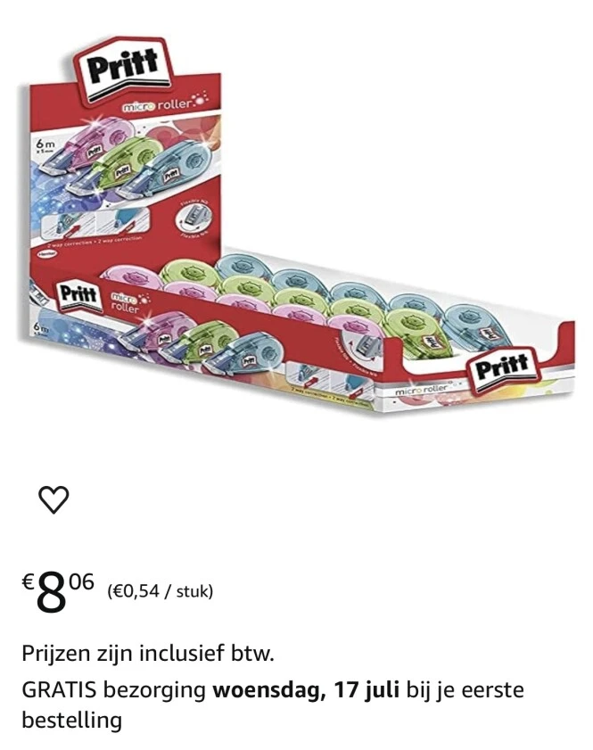 Correctierollers pritt