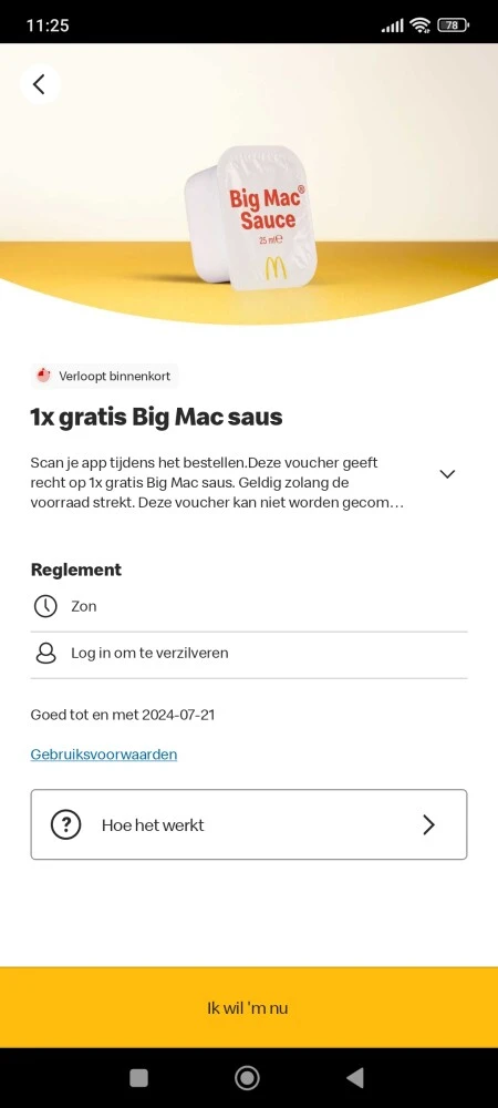Gratis big mac saus