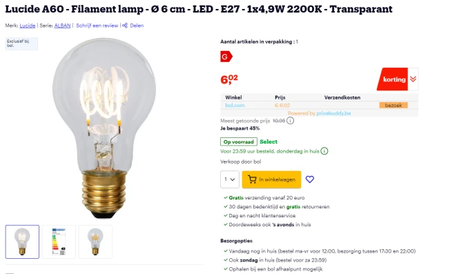 Tot -45% op LED lampen van Lucide 💡 Bol