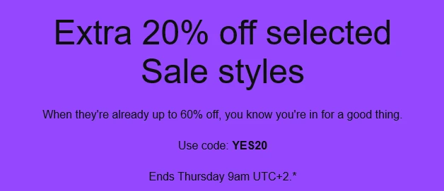 -20% extra op geselecteerde items bij ASOS