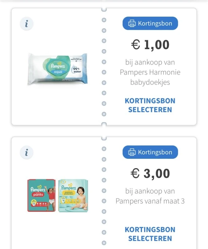 Pampers kortingsbonnen 👶 bij Zin in Meer