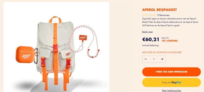 -10% op Aperol Spritz paketten 🍊