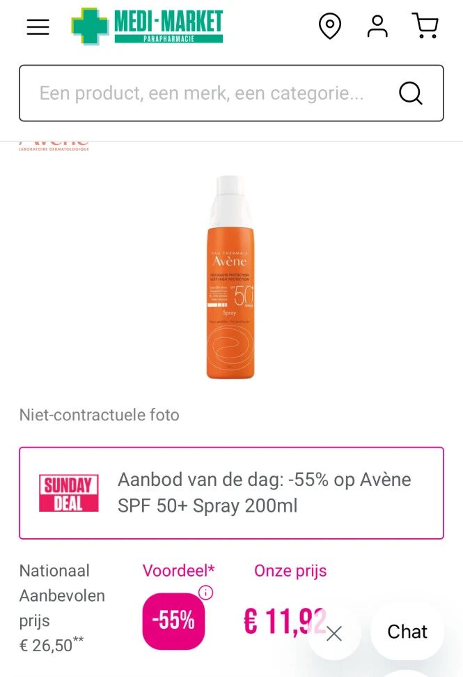 Avène SPF 50+ Spray 200ml