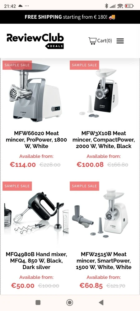 Multimedia en huishoudelijke producten aan hoge korting