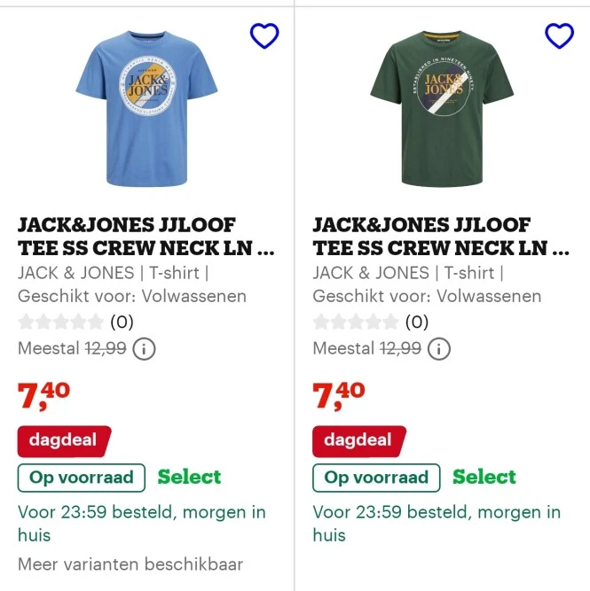 Tot 70% korting op dames- en herenkledij