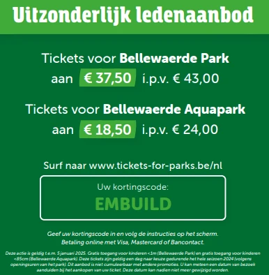 Korting bij Bellewaerde Park & Bellewaerde Aquapark 🦁