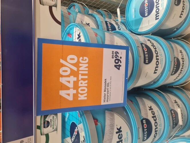44% korting Histor monodek muurverf