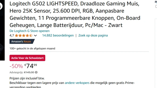 Draadloze muis van Logitech