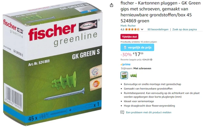 Fischer greenline GK GREEN S pluggen