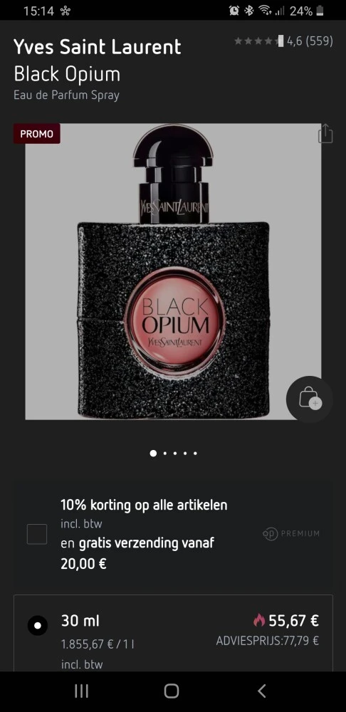Yves Saint Laurent Black Opium 30 ml