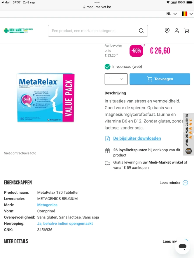 MetaRelax 180 Tabletten