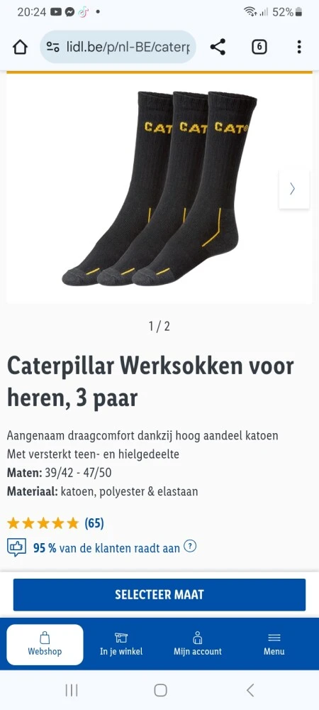 Caterpillar Werksokken voor heren