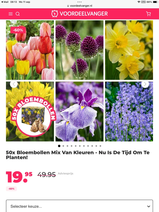 50x Bloembollen Mix Van Kleuren