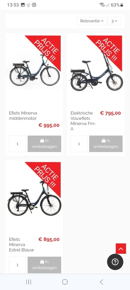 Elektrische fietsen Minerva