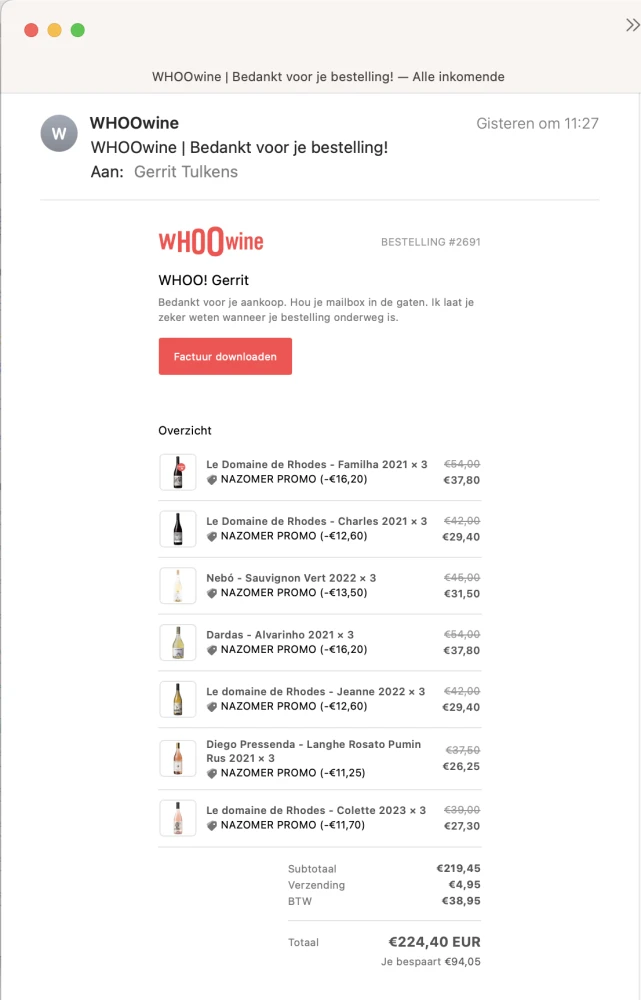 (H)eerlijke wijntjes van WHOOwine met 30 korting!