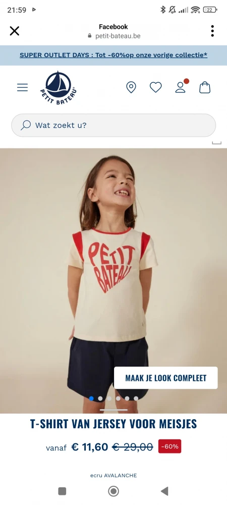 Super outlet days bij Petit Bateau