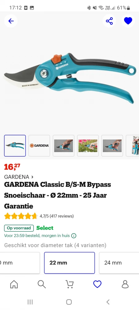 Gardena snoeischaar