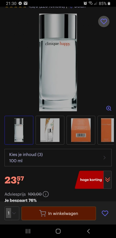 Parfum Clinique Happy 100 ml