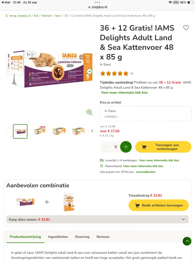 Kattenvoer delights adult land