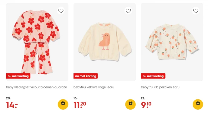 -30% op selectie babykleding 👶 HEMA