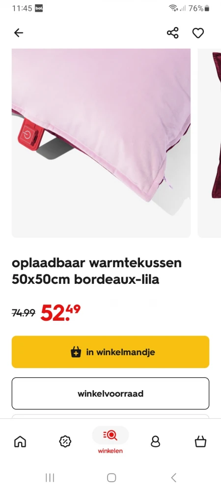 Oplaadbaar warmtekussen of kruik